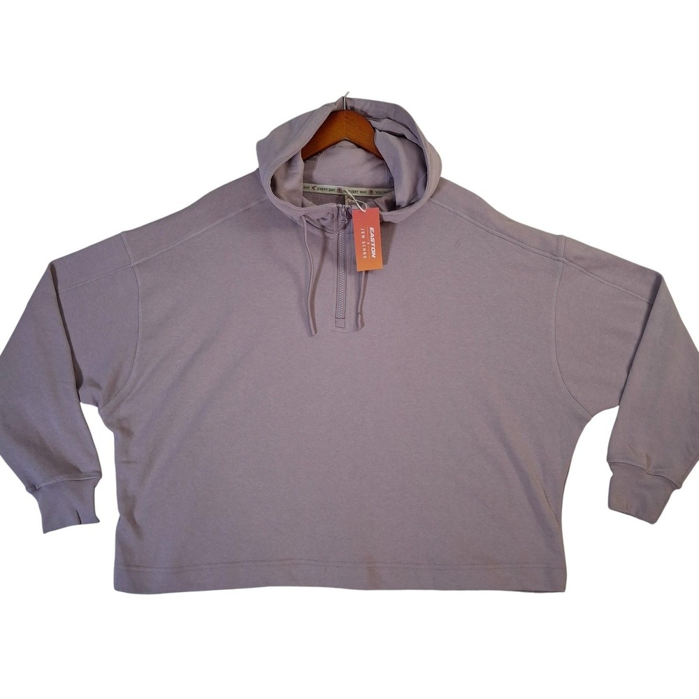 Easton JS Crop Hoodie Womens XL Mauve Jen Schro‎ Pullover Sweatshirt NWT
